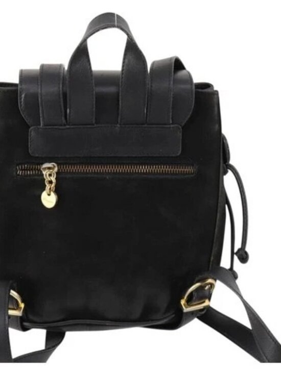 Salvatore Ferragamo Vara Ribbon Backpack Leather Black Gold Auth 172240 main image 8